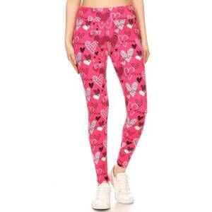 NEW LOVE IT valentines heart leggings in pink